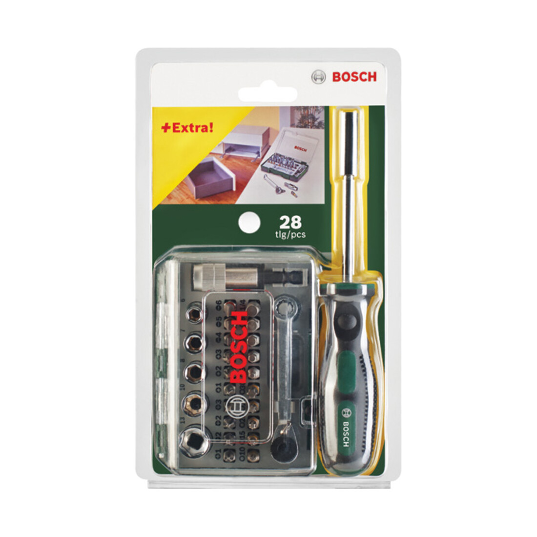 Bosch 27-teiliges Mini-Ratschen-Set + Handschraubendreher