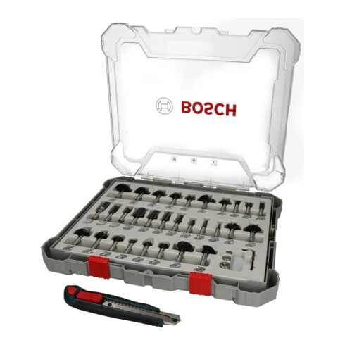 Bosch Fräser-Set, 30-teilig, inklusive gratis Cuttermesser