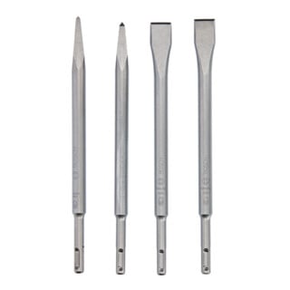 Bosch 4-teiliges Meißelset mit SDS plus Aufnahme, 2x Spitzmeißel + 2x Flachmeißel