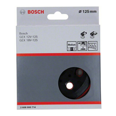 Bosch 8-Loch Schleifteller, 125 mm, mittel, passend zu: GEX 12V-125, GEX 18V-125 Professional