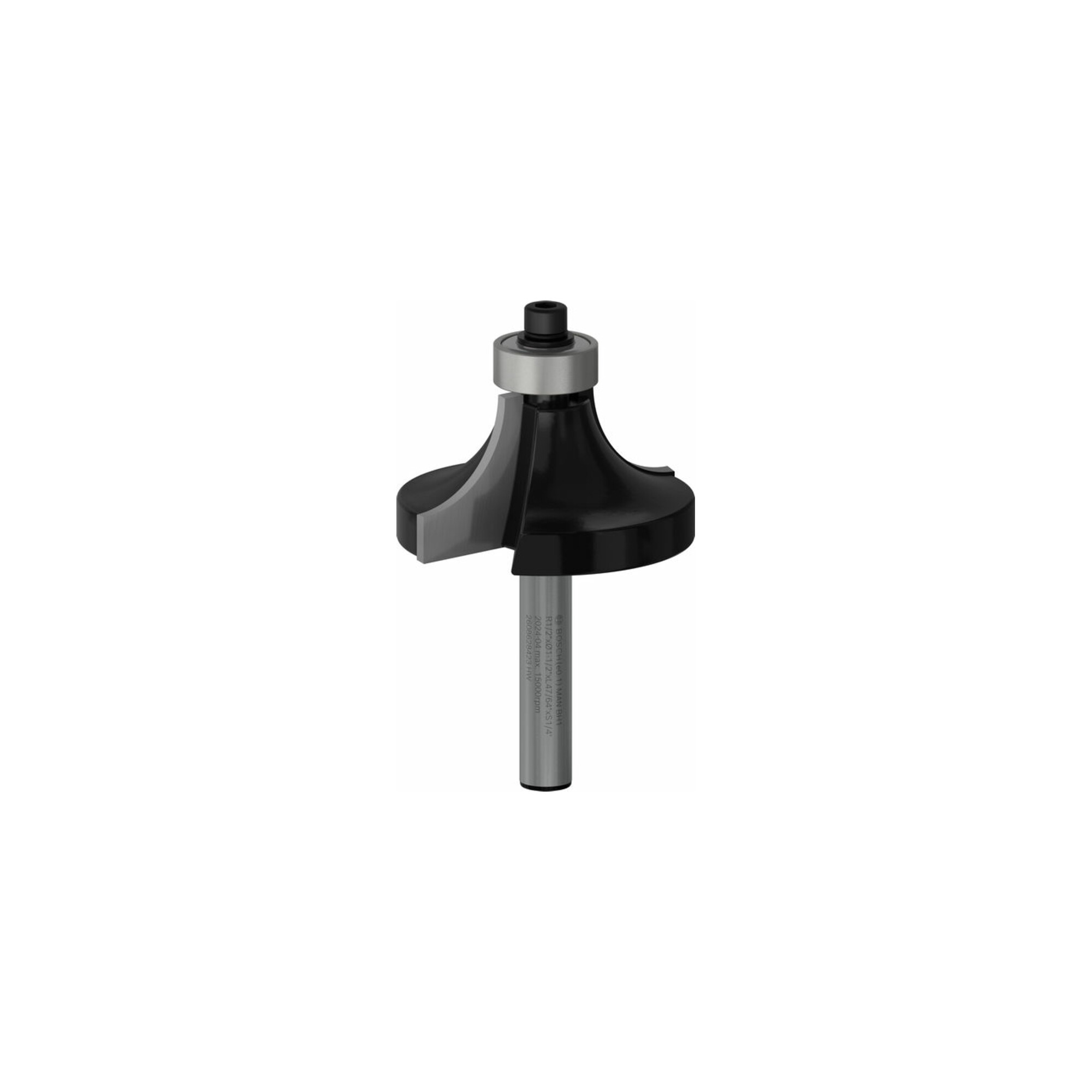 BOSCH Abrundfräser 1/4", R1 12,7 mm, D 38,1 mm, L 18,6 mm, G 60 mm
