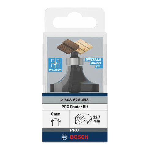 Bosch Abrundfräser 6 mm R1 12,7 mm D 38,1 mm L 18,6 mm G 60 mm