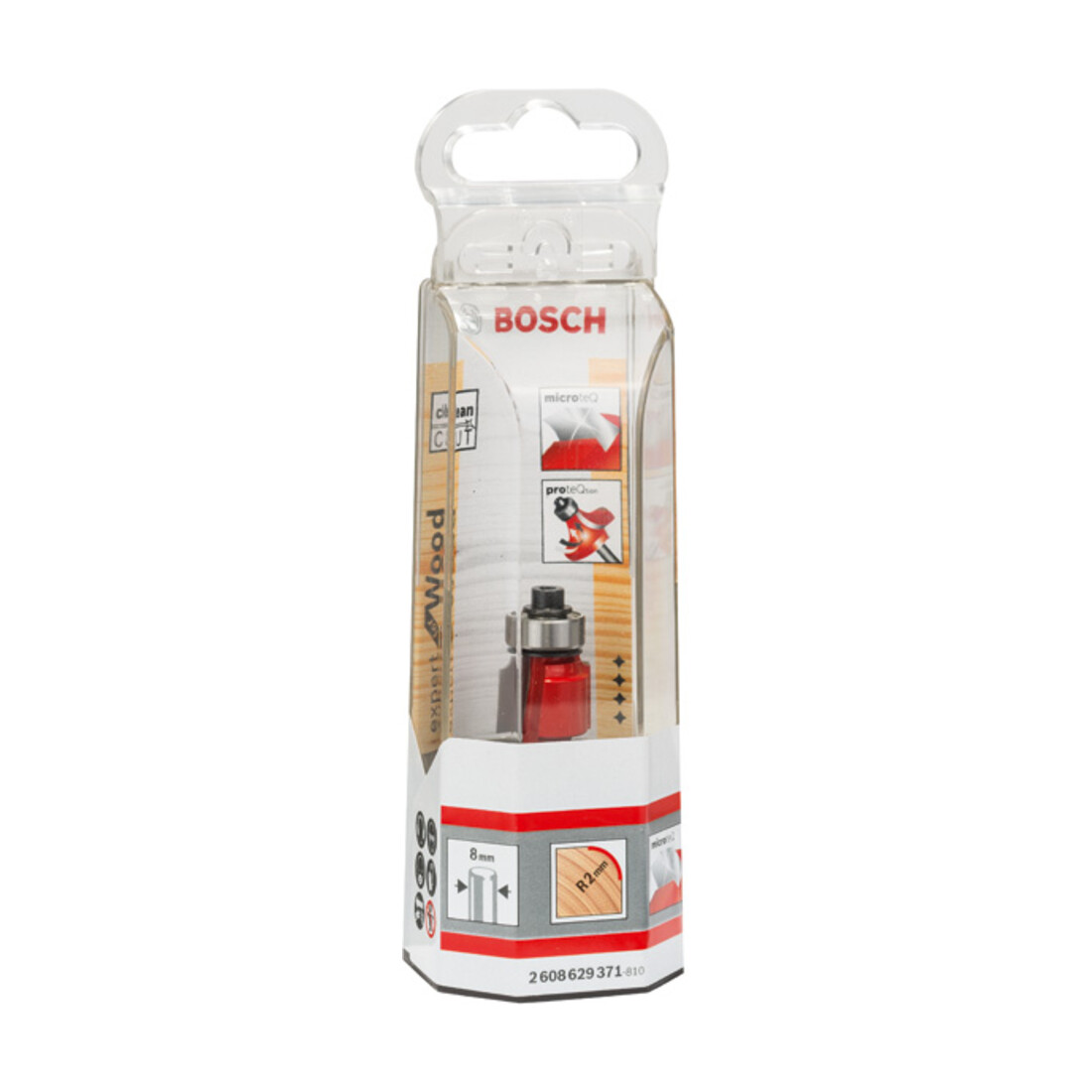 Bosch Abrundfräser Expert for Wood 8 mm D 16,7 mm R1 2 mm L 12,7 mm G 55 mm