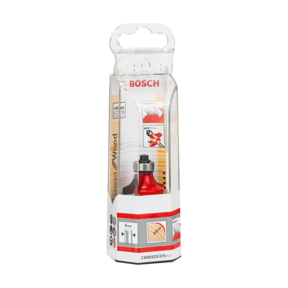 Bosch Abrundfräser Expert for Wood 8 mm D 28,6 mm R1 8 mm L 12,7 mm G 55 mm