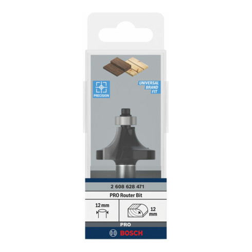 Bosch Abrundfräser Standard for Wood 12 mm R1 12 mm L 19 mm G 70 mm