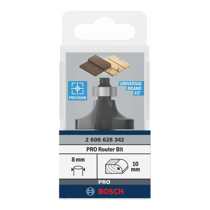 Bosch Abrundfräser Standard for Wood 8 mm R1 10 mm L 16,5 mm G 57 mm