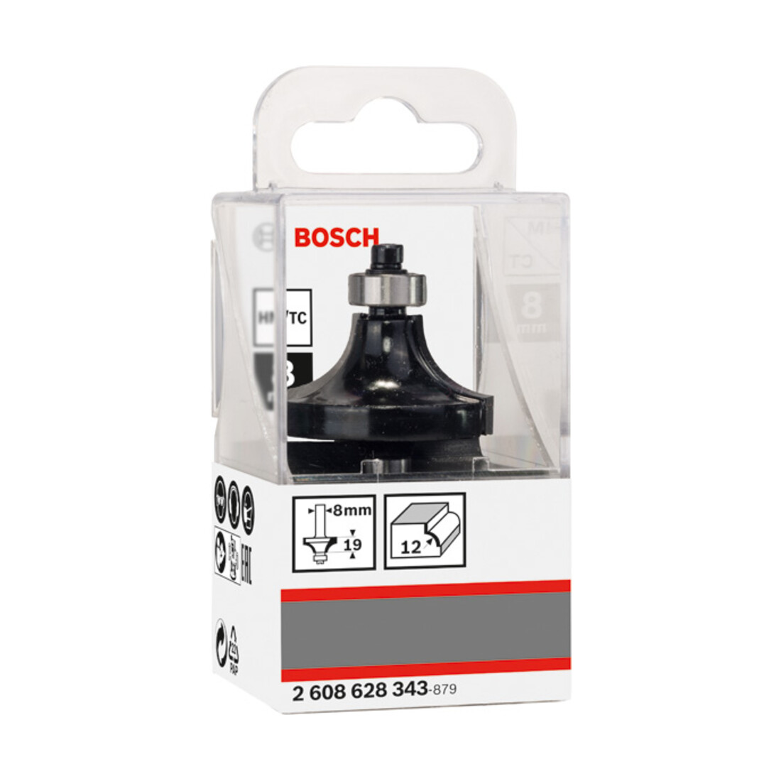 Bosch Abrundfräser Standard for Wood 8 mm R1 12 mm L 19 mm G 60 mm