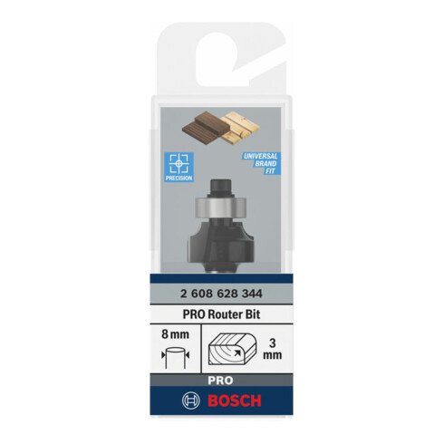 Bosch Abrundfräser Standard for Wood 8 mm R1 3 mm L 10,2 mm G 53 mm