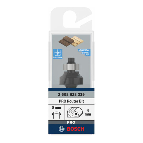 Bosch Abrundfräser Standard for Wood 8 mm R1 4 mm L 10,5 mm G 53 mm