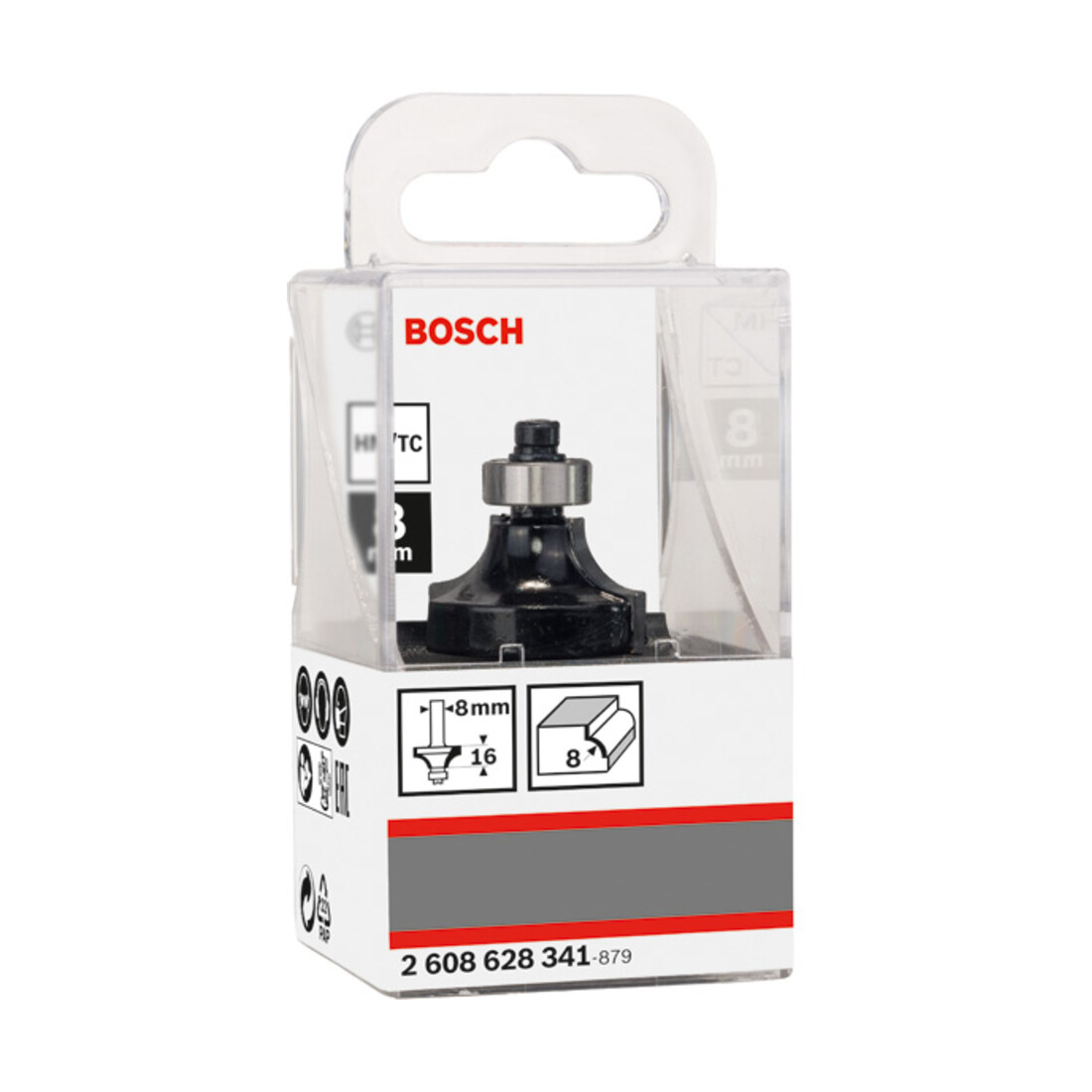Bosch Abrundfräser Standard for Wood 8 mm R1 8 mm L 15,2 mm G 53 mm