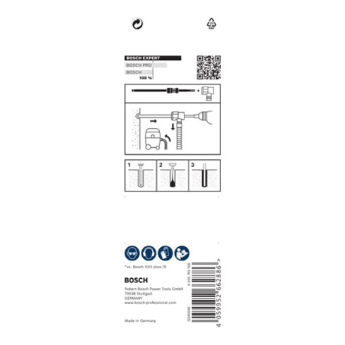 Bosch EXPERT SDS Clean plus-8X Hammerbohrer, 6 x 100 x 225 mm