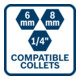 Bosch accu-kantenfrees GKF 12V-8 met 2 x 3,0 Ah Li-Ion-accu L-BOXX