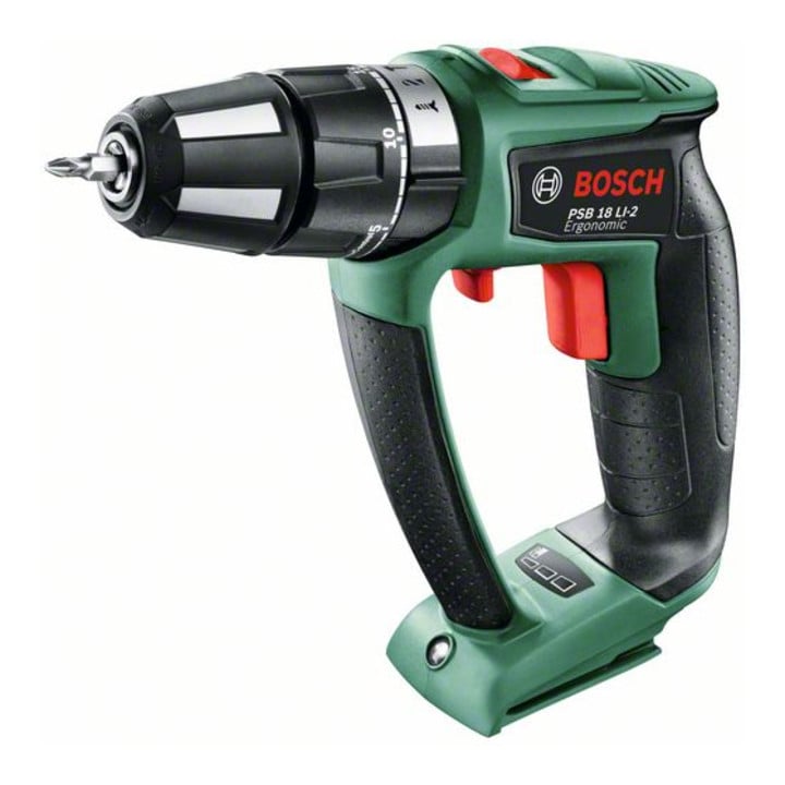 Bosch accu klopboormachine met twee snelheden PSB 18 LI-2 Ergonomisch, zonder accu - lader.