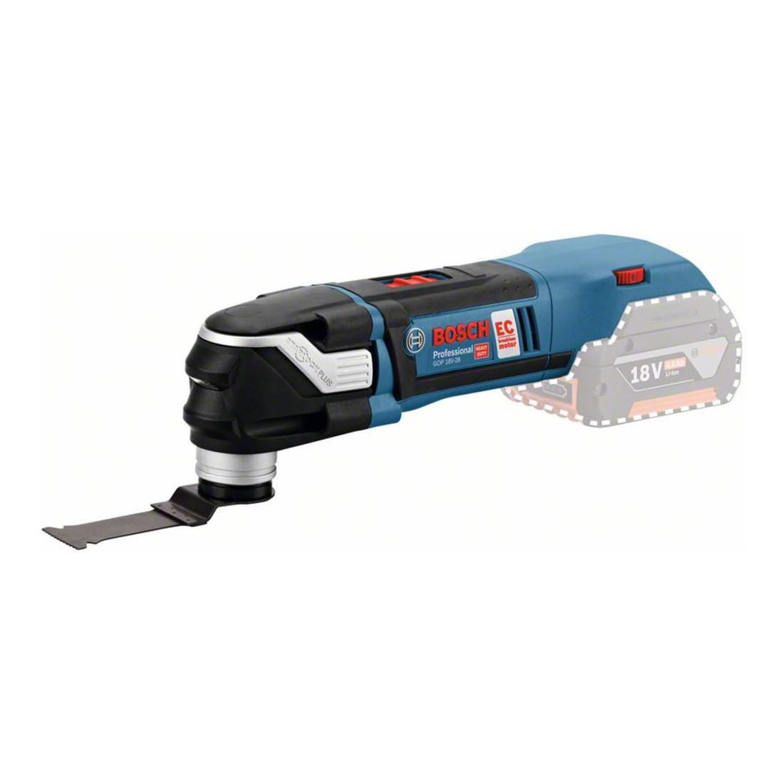 Bosch accu multi-cutter GOP 18V-28 soloversie in kartonnen doos