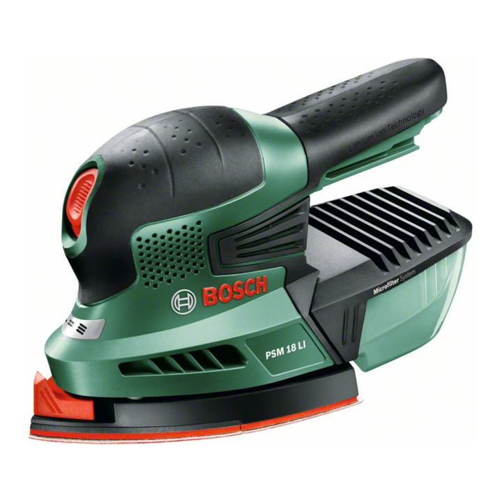 Bosch accu-multischuurmachine PSM 18 LI, zonder accu en oplaadapparaat