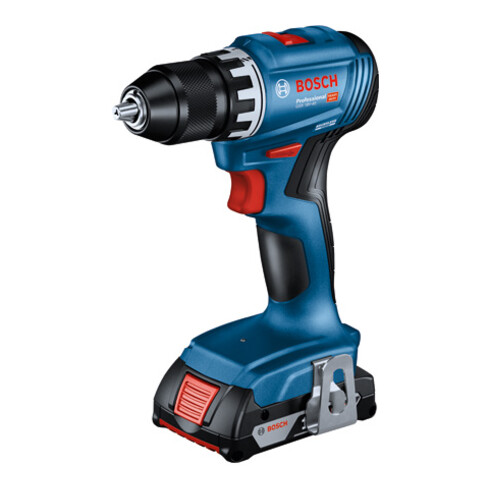 Bosch Accuboormachine GSR 18V-45, 2 accu's GBA 18V 2.0Ah, lader en L-CASE
