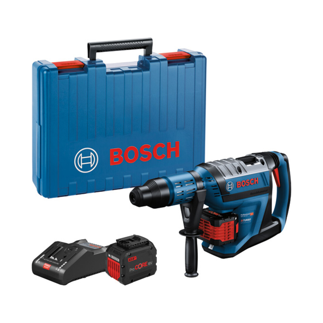 Bosch accuklopboormachine bitURBO met SDS max GBH 18V-45 C, 2 x oplaadbare accu ProCORE18V 12,0Ah