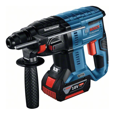 Bosch accuklopboormachine met SDS plus GBH 18V-21: 2x accu 4.0Ah, snellader, L-BOXX