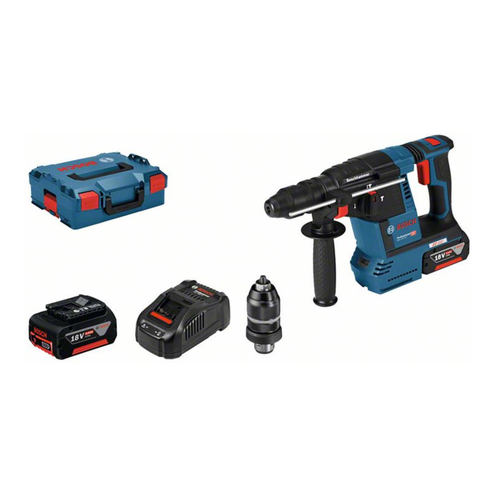Bosch accuklopboormachine met SDS plus GBH 18V-26 F met 2 x 5,0 Ah Li-Ion-accu L-BOXX
