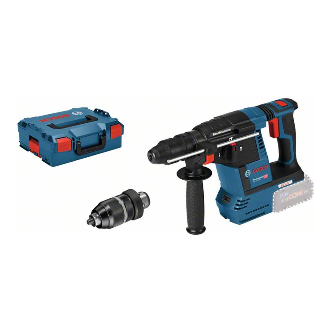 Bosch accuklopboormachine met SDS plus GBH 18V-26 F soloversie L-BOXX
