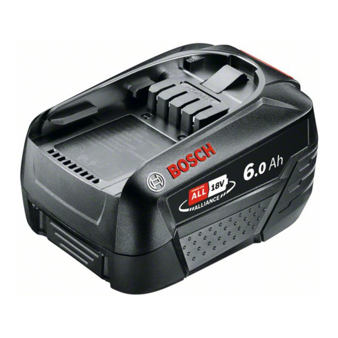 Bosch Accumulatore da 18 V agli ioni di litio PBA 18 V, 6,0 Ah W-C, accessorio di sistema