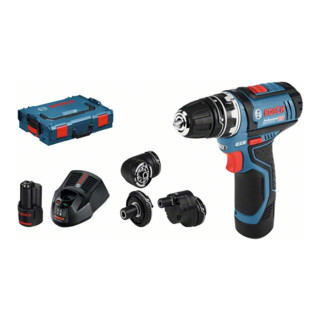 Bosch accuschroefboormachine GSR 12V-15 FC met 2 x 2.0 Ah accu L-BOXX 4 aanbouwapparaten