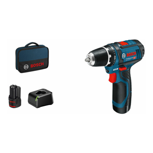 Bosch accuschroefboormachine GSR 12V-15 met 2 x 2,0 Ah accu