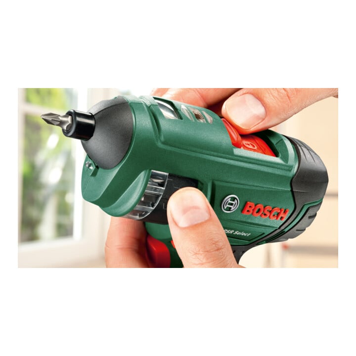 Bosch accuschroevendraaier lithium-ion PSR Select, met micro USB kabel, netadapter