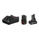 Bosch accustartset: 1 x GBA 12 Volt 2,0 Ah 1 x GBA 12 Volt 4,0 Ah GAL 12V-40
