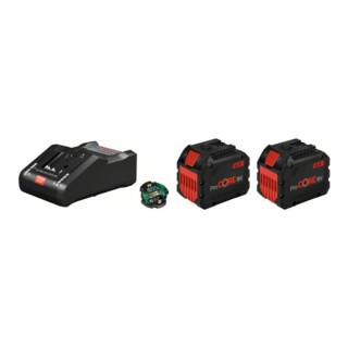 Bosch accustartset: 2 x ProCORE 18 Volt 12,0 Ah GAL 18V-160 C en GCY 30-4