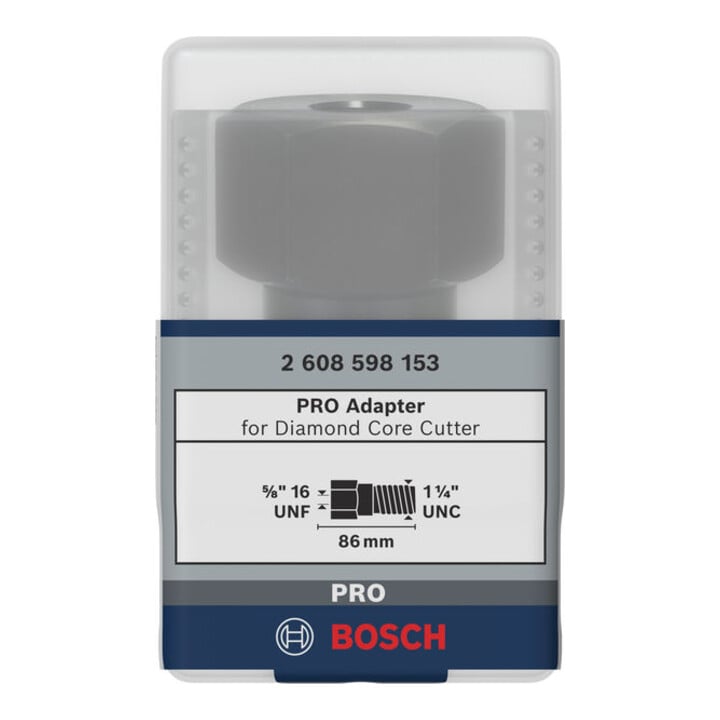 Bosch Adapter für Diamantbohrkronen Maschinenseite 5/8" 16 UNF Kronenseite1 1/4" UNC