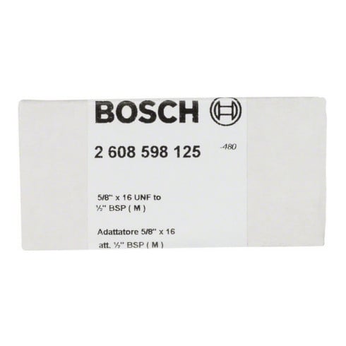 Bosch Adapter für Diamantbohrkronen Maschinenseite 5/8" x 16UNF Kronenseite 1/2" BSP