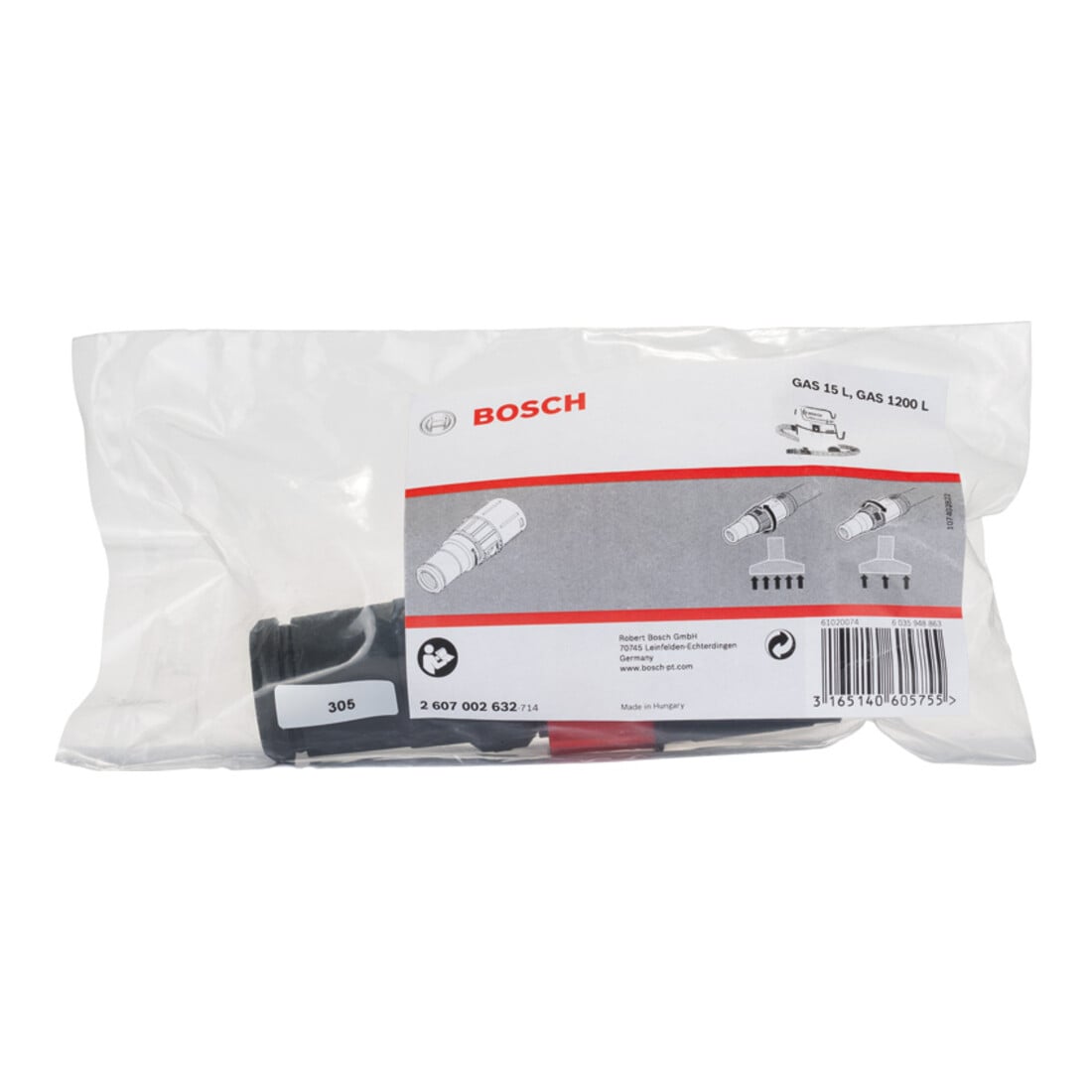 Bosch Adapter für interne Absaugung für GAS 15 L