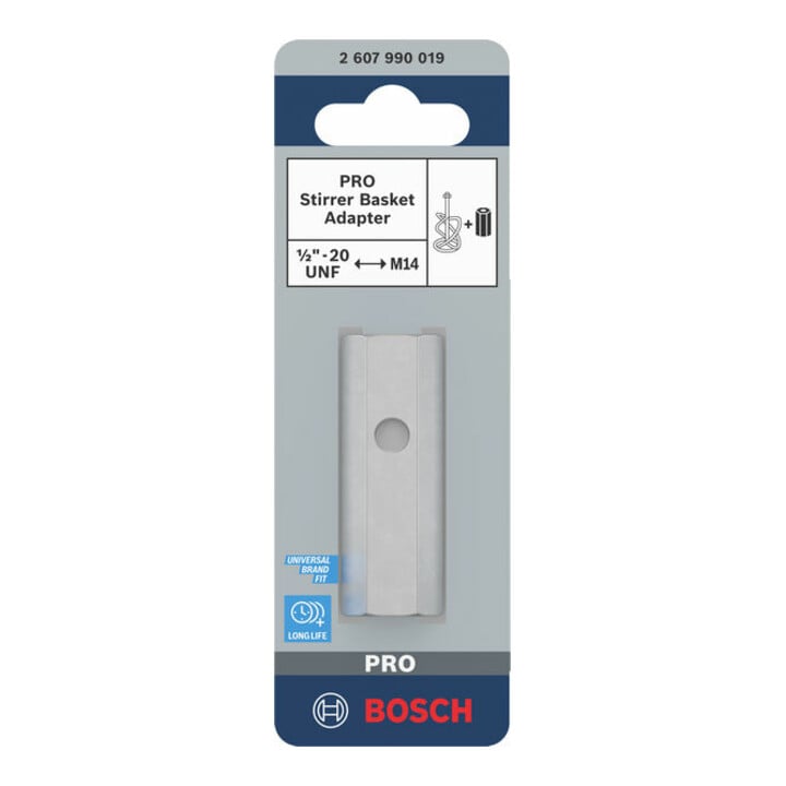 Bosch Adapter für Rührkörbe Länge: 60 mm mit Innengewinde 1/2"-20 UNF