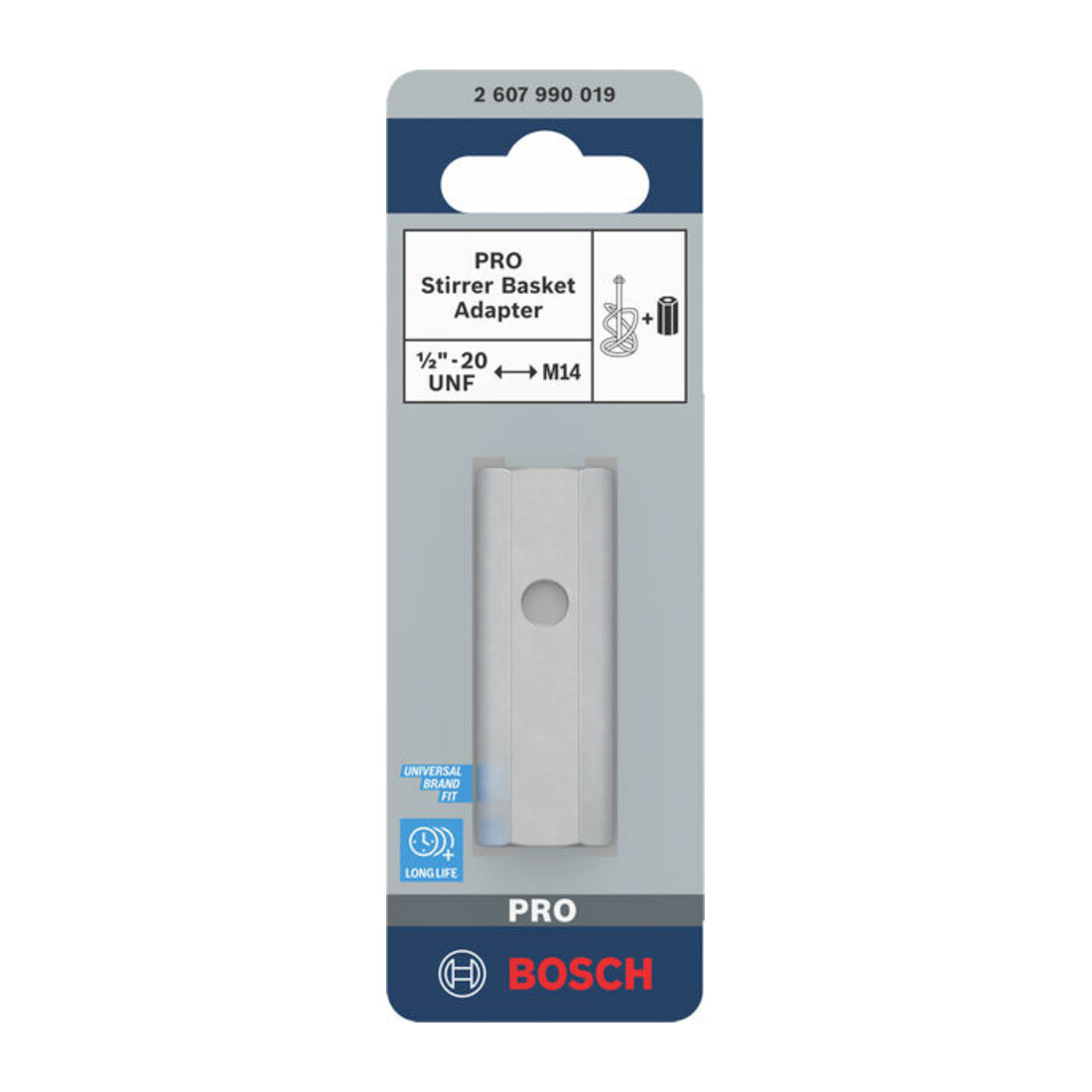 Bosch Adapter für Rührkörbe Länge: 60 mm mit Innengewinde 1/2"-20 UNF
