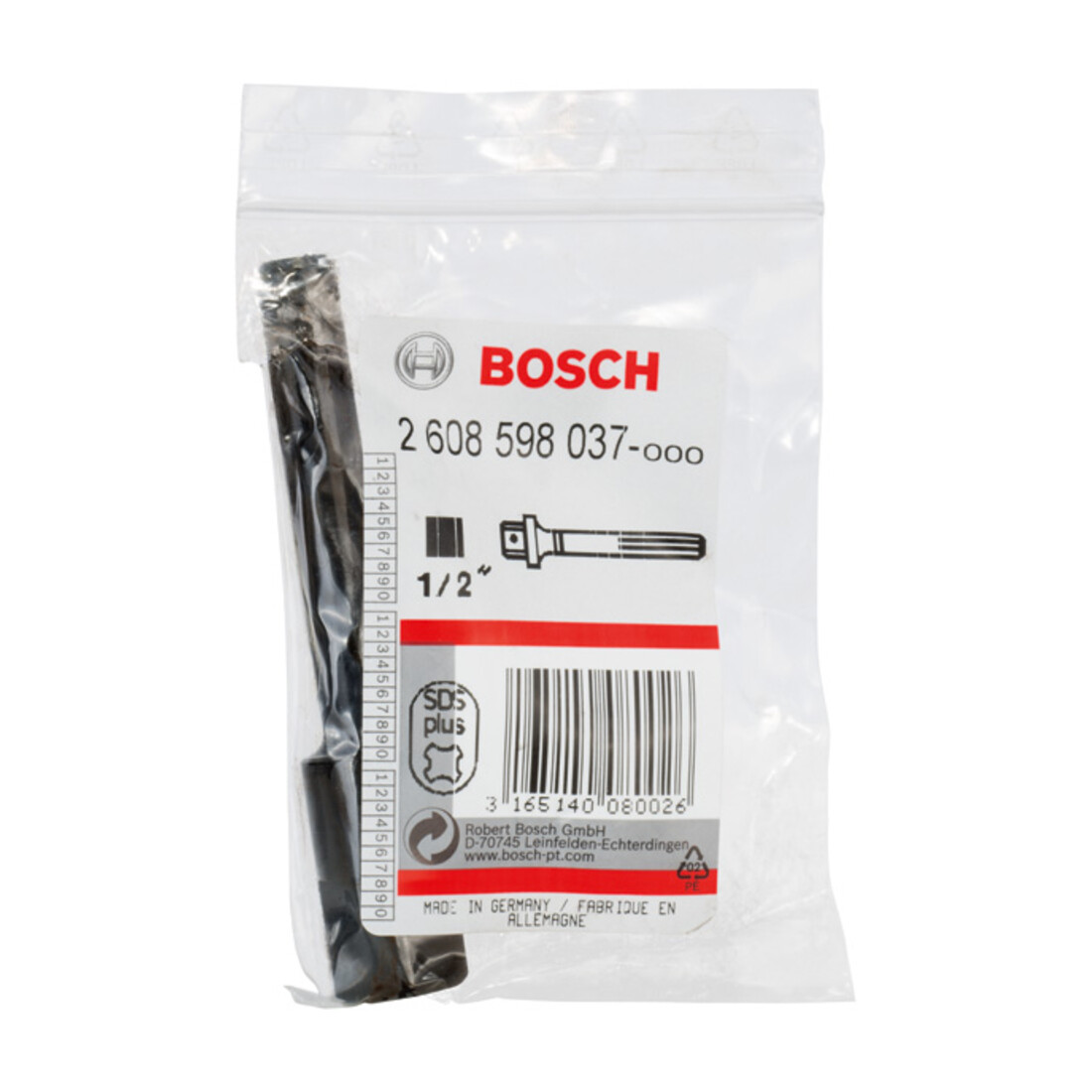 Bosch Adapter SDS plus auf 1/2"-Außenvierkant SDS plus