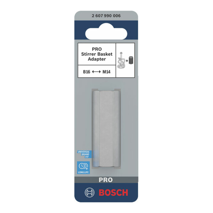 Bosch adapter voor menggardes lengte: 60 mm met binnenconus B 16