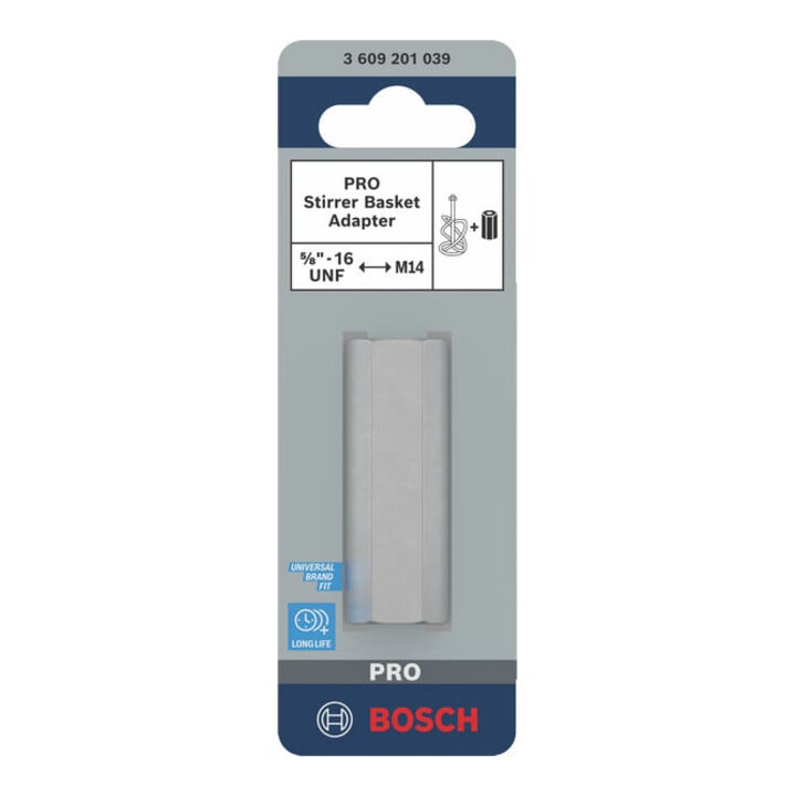 Bosch adapter voor menggardes Lengte: 60 mm met inwendige schroefdraad 5/8"-16 UN-2a