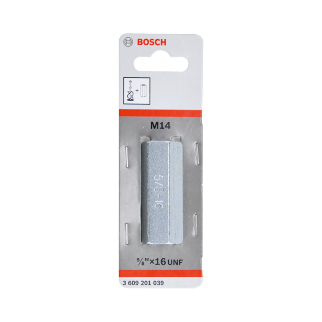 Bosch adapter voor menggardes Lengte: 60 mm met inwendige schroefdraad 5/8"-16 UN-2a
