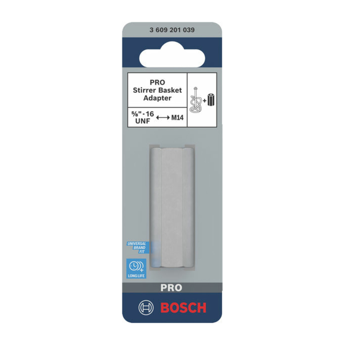 Bosch adapter voor menggardes Lengte: 60 mm met inwendige schroefdraad 5/8"-16 UN-2a