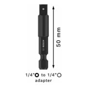 Bosch Adapter zu Steckschlüsseleinsätze 1/4", 50 mm Außensechskant-4