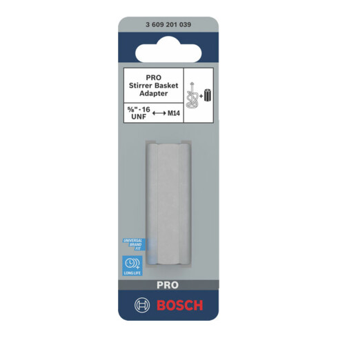 Bosch Adattatore per cestelli di agitazione L60mm con filettatura interna 5/8"-16 UN-2a