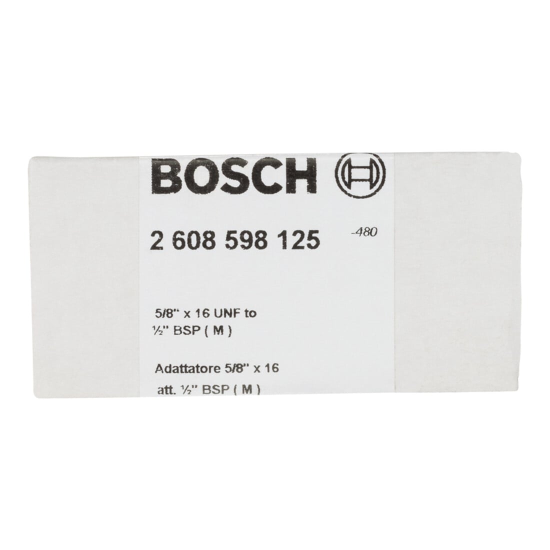 Bosch Adattatore per corone diamantate lato macchina 5/8"x16UNF lato corona 1/2" BSP