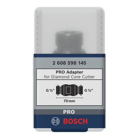 Bosch Adattatore per corone diamantate lato macchina G 1/2", lato corona G 1/2"