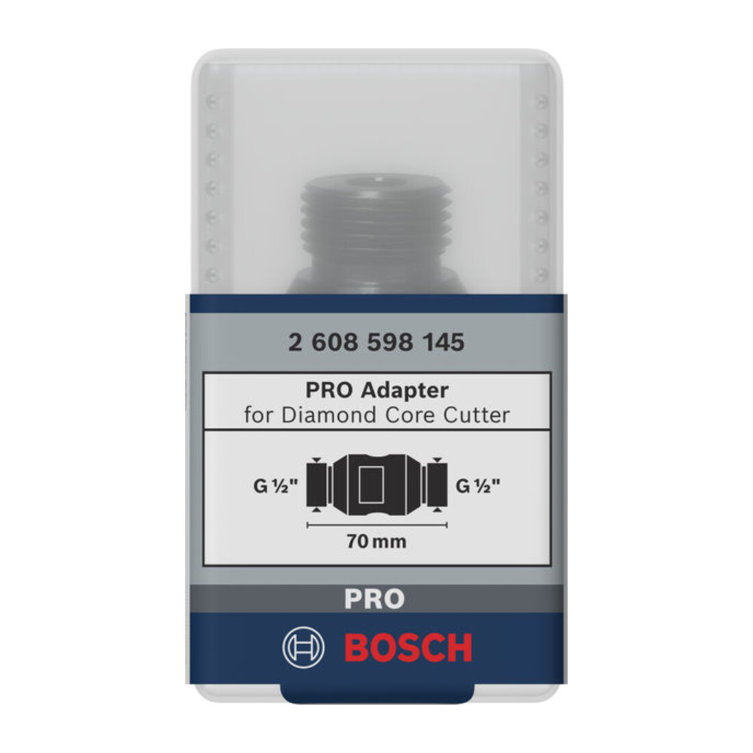 Bosch Adattatore per corone diamantate lato macchina G 1/2", lato corona G 1/2"