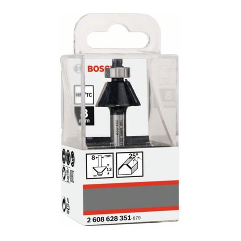 Bosch afkant/vlakfrees 8 mm D1 23,7 mm B 5,5 mm L 12 mm G 54 mm 25°