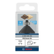 Bosch afkantfrees 8 mm B 11 mm L 15 mm G 56 mm 45°-2
