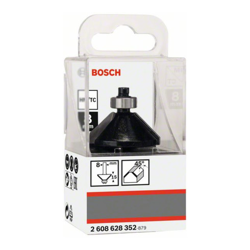Bosch afkantfrees 8 mm B 11 mm L 15 mm G 56 mm 45°