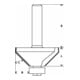 Bosch afkantfrees 8 mm B 11 mm L 15 mm G 56 mm 45°