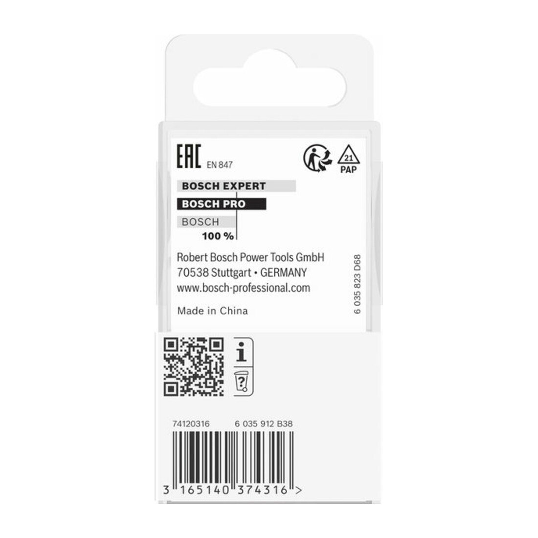 Bosch afrondfrees 6 mm R1 12,7 mm D 38,1 mm L 18,6 mm G 60 mm